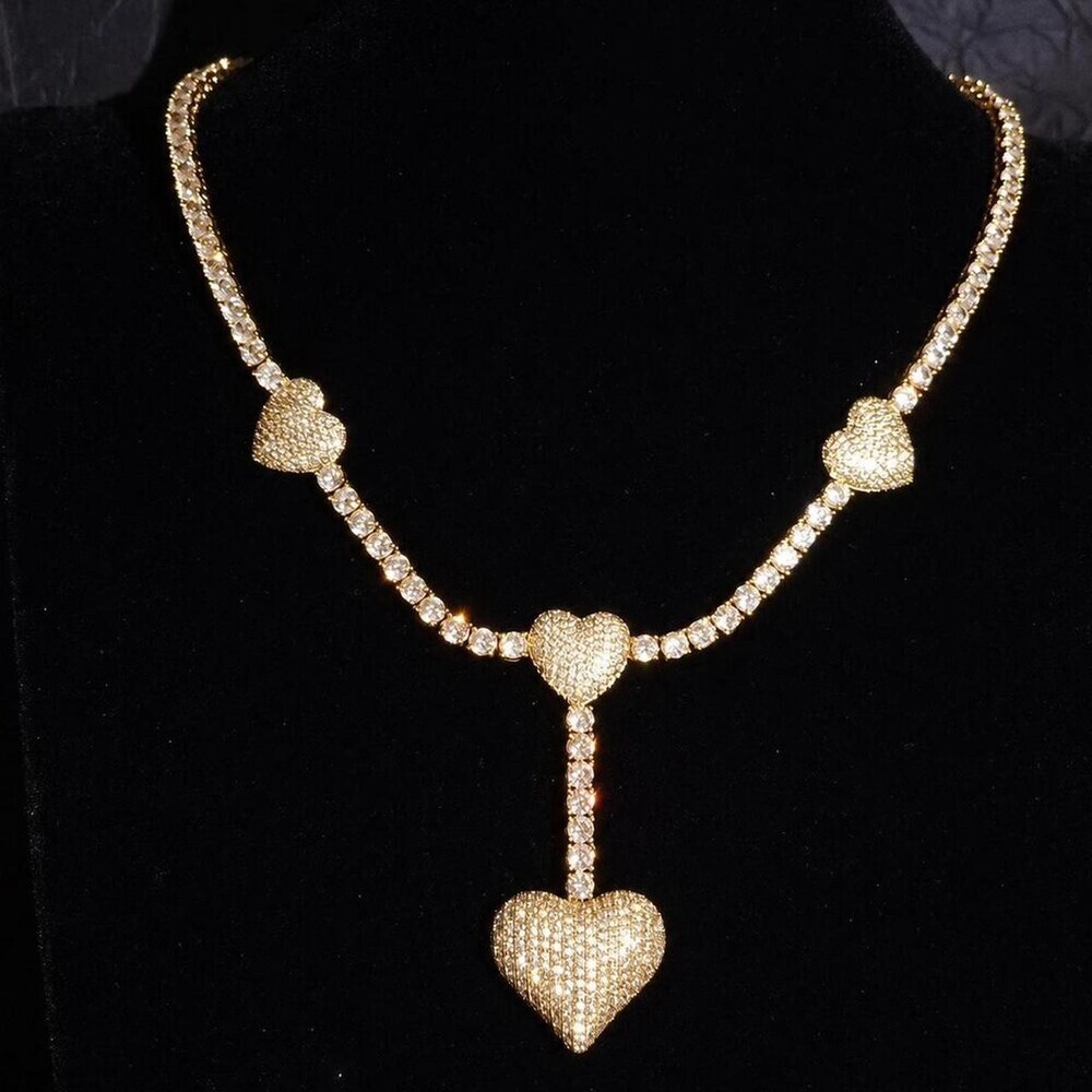 Silver Heart Necklace With Heart 0 E 0 F